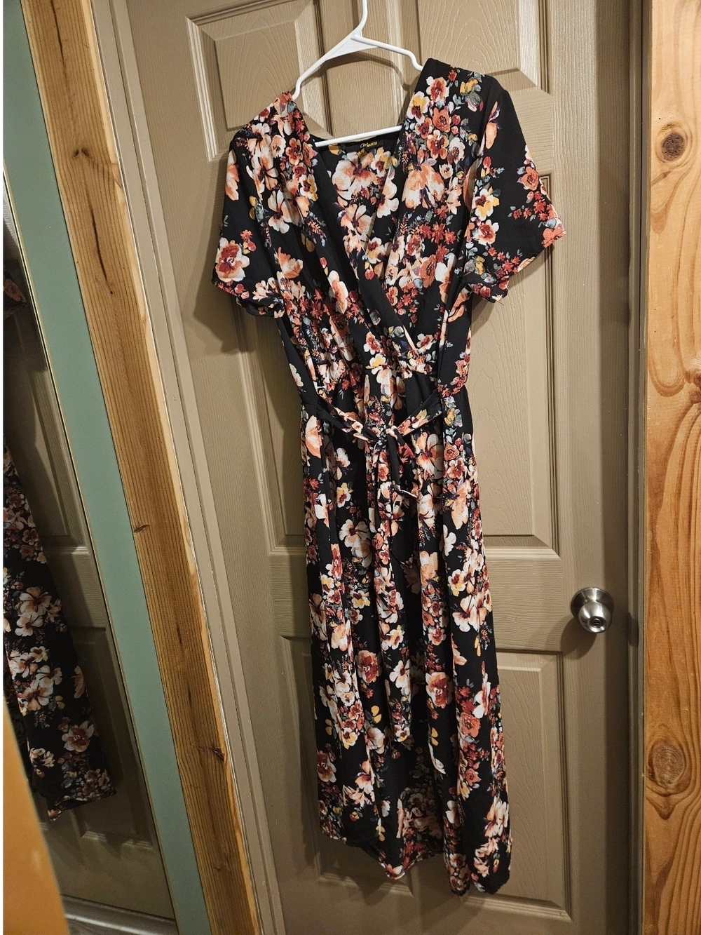 Floral Wrap Midi Dress